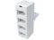 World of Data - 4 Way BT Telephone Socket Splitter - Quad - 4 (Sockets) into 1 (Plug) - White - Phone - Fax - Modem - Answer Machine