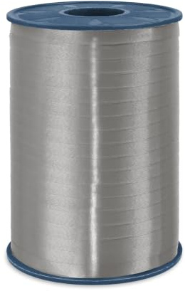 PRÄSENT C.E. PATTBERG Geschenkband Schiefer-grau, 500 Meter Ringelband 5 mm zum Basteln, Dekorieren & Verpacken von Geschenken zu jedem Anlass