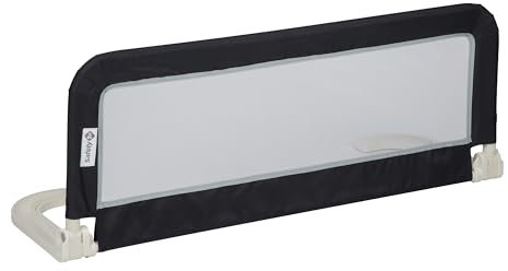 Safety 1st Sponda Letto Bambini da viaggio, 18 mesi - 5 anni, Barriera Letto da Viaggio Pieghevole e Portatile, Tessuto a rete, Semplice da Installare, Fissaggio Sicuro, Dark Grey