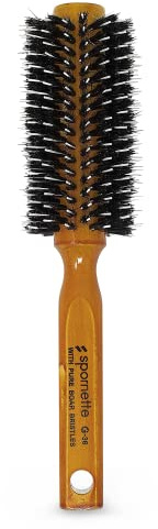 Spornette Porcupine 2.25 Inch Nylon and Boar Bristle Hair Brush for Women - Porcupine Brush with German Boar and Nylon Bristles for Detangling, Straightening & Smoothing - For All Hair Types