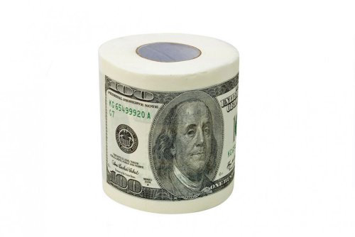 Dollar Toilettenpapier 100 Dollar Scheine Klopapier