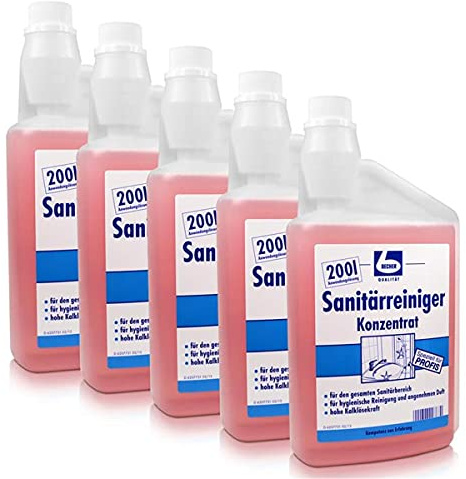 Dr. Becher Sanitärreiniger Konzentrat 1L hohe Kalklösekraft (5er Pack)