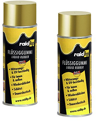 Raid HP 380239 Flüssiggummi 800ml Gold-METALLIC-MATT Sprühfolie Felgenfolie. Dauerelastische Gummierung für innen und außen für Auto Boot Motorrad Quad Fahrrad Freizeit Hobby