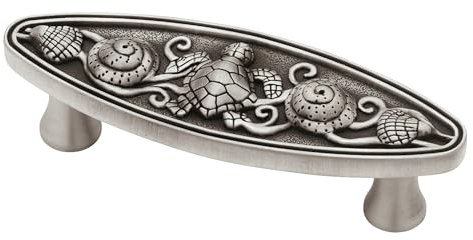 Franklin Brass 5 Pack Brushed Pewter Cabinet Handles 3 inch (76mm) Kitchen Cabinet Handles and Drawer Pulls for Cupboards and Dressers | Seaside Cottage