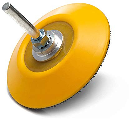 Glass Polish 3 inch (75mm) Backing Pad for Drill - Hook and Loop Rotary Backing Pad with Drill Attachment - GP12004