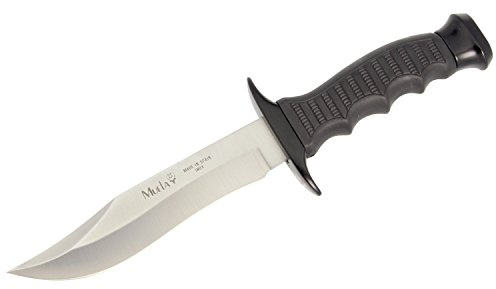 Muela 85-141 Jagdmesser, schwarzes Zamak, Gummigriff, + Mehrzweck-Geschenkkarte