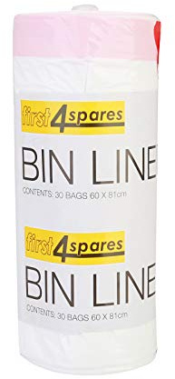 First4spares Bin Bags For Brabantia Size H 40-50 Litre Waste Bins Pack of 30