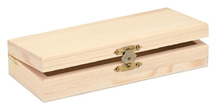 GLOREX 6 1682 501 - Holzbox rechteckig, ca. 20 x 10 x 5 cm, für den Innen- und Außenbereich und als Dekoration