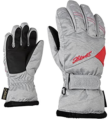 Ziener Mädchen LARA GTX GIRLS glove junior Ski-handschuhe / Wintersport | wasserdicht atmungsaktiv, light melange, 6,5