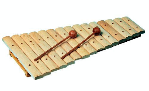 Goldon Xylophon 15 Klangplatten aus Ahornholz g'' - g'''', Rahmen aus Fichtenholz mit 2 Schlägel