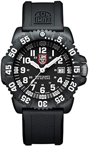 Luminox Original Navy SEAL XS.3051.F Mens Watch 44mm - Military Dive Watch in Black Date Function 200m Water Resistant