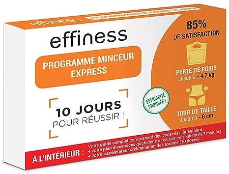 NUTRI EXPERT - Programme Minceur Express 10 jours Effiness - Elimination, perte de poids, affinement du tour de taille - Guide complet inclus - Cure 10 jours