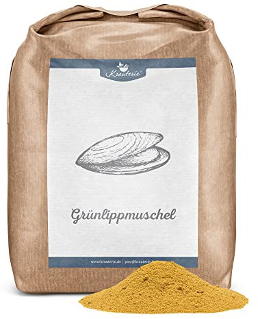 Krauterie Grünlippmuschel für Pferde (500 g) - Gemahlene Muschel in Spitzenqualität - Artgerechtes Einzelfuttermittel für Pferde frei von Zusatzstoffen, Pulver
