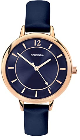 Sekonda Women's Quartz Watch with Blue Dial Analogue Display and Blue PU Strap 2136.27