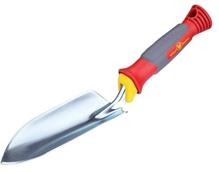 WOLF-Garten Blumenkelle LU-2K (7 cm Arbeitsbreite, ideal für Garten, Terrasse & Balkon, mit rutschfestem Handgriff mit Softeinlage) 2915000, rot/gelb