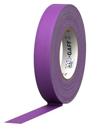 ProTapes 840178015617 Pro Gaff Premium mate gamuza gaffers cinta con adhesivo de caucho, 11 mil de grosor, 55 m. Largo, 5 cm de ancho, color morado