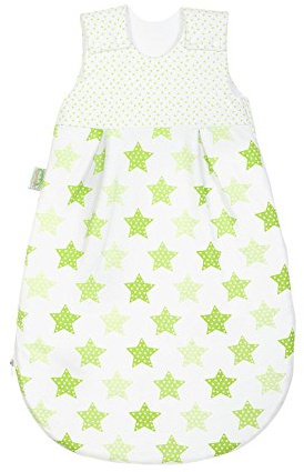 Odenwälder Babynest Jersey-Schlafsack Basic 1425 Gr. 90 cm Sterne limette