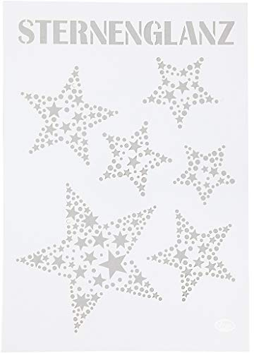 Viva Decor Schablone Sternenglanz A4 Weihnachten Farben Pasten Sprays Motivschablonen DIN A4 einfach reinigen