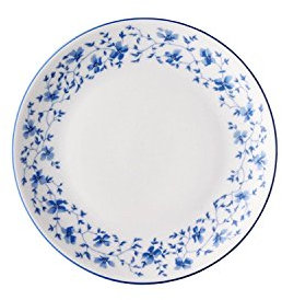 Arzberg Form 1382 Piatto Piano per Pane / Snack, Contorno, Fiori Blu, Porcellana, 17 cm, 41382-607671-10217