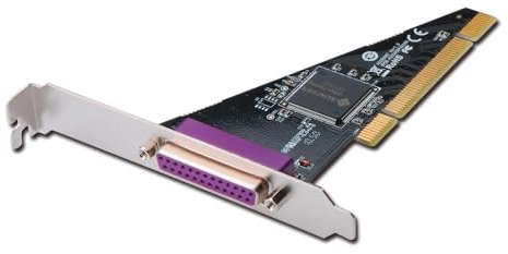 DIGITUS IO-Karte - PCI - Parallele Schnittstellen-Karte - 1-Port DSUB-25 - Chipsatz 4037T-SUN1989 IC