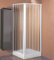 Forte BK102001 Nova Mampara de ducha esquinera de PVC, antical, reducible, resistente a los golpes y a los rayos UV, kit completo, 110 x 110 x 185 cm, color blanco, 80-110 X 80-110 Riducibile