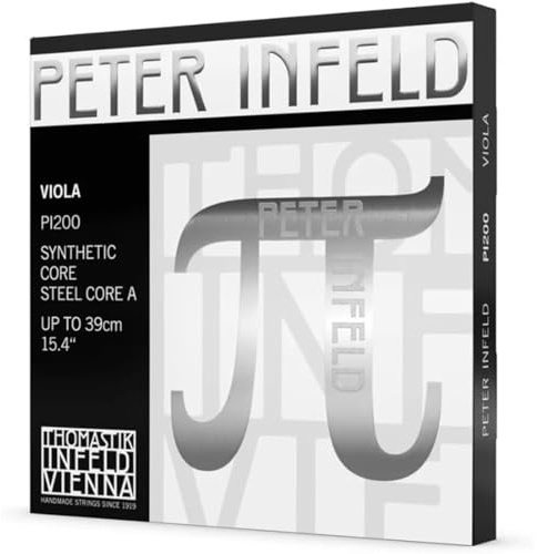 Thomastik Peter-Infeld Viola Strings - Durable Carbon Steel A String For Articulation And Synthetic Core D, G, And C Strings For Flexibility - String Set Includes PI21 PI22A PI23 PI24 - Made in Vienn
