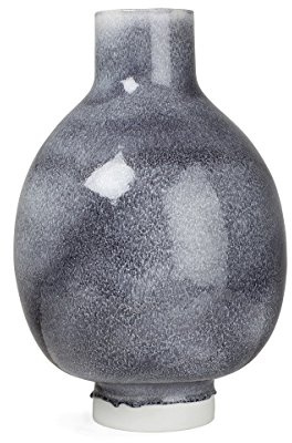 Kähler, Designer Bodenvase aus Porzellan in Dunkelgrau, 50 cm