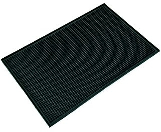Barmatte aus Gummi in schwarz/Abm.: 45 x 30 x 1 cm