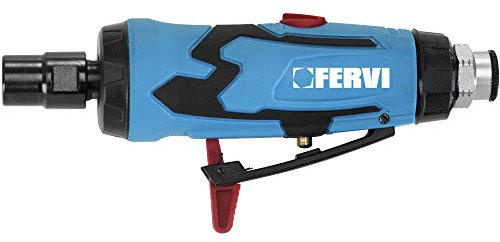 Fervi 0413 Mini Smerigliatrice Pneumatico Atica, Ciano/Nero