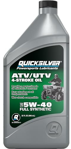 Quicksilver 5W-40 Full Synthetic 4-Stroke ATV Engine Oil, 1 Quart