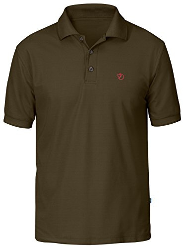 Fjällräven Herren T-shirt Crowley Pique T shirt, Dark Olive, L EU