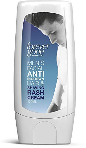 FOREVER GONE MENS FACIAL Für immer verschwunden MENS FACIAL Cream ANTI eingewachsene Haare & RASIERSCHAUM