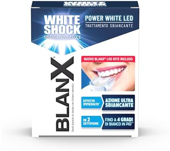 BlanX, White Shock Trattamento Sbiancante, Power White Led, Sbianca Con La Luce, Azione Ultra Sbiancante, Effetto Immediato, Con Tecnologia ActiluX, 30ml