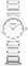BERING Damen Quarz Uhr | Armbanduhr 35 mm silbernes Edelstahlgehäuse und weißes Zifferblatt | Edelstahlband mit Keramikelementen | 3 ATM | 11435-754