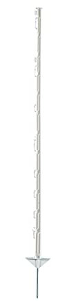 Göbel Weidezaunpfahl PP Copo GF Kunststoffpfahl 125cm 8 Bandösen 4 Seilösen mit Stahlnagel 20 St.