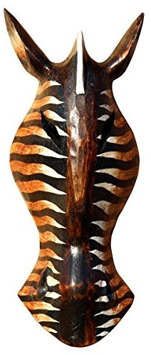 Bella 30 cm Antilope Maschera legno animale zebra Giraffe Africa maske52