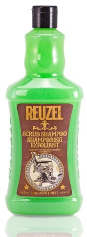 Reuzel Scrub Shampoo - Limpia en profundidad - Ideal para mantener un cuero cabelludo sano - Fórmula estimulante y exfoliante - Perfecto para aquellos que utilizan champú ocasionalmente - 1L