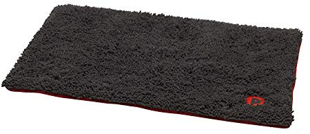 Petface Outdoor Paws Small Memory Foam Dog Crate Mat, Removeable Microfibre Cover, 55 x 45 cm, Black (Pack of 1)