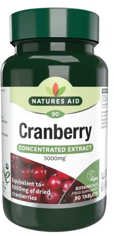 Natures Aid Cranberry 5000mg Supplement – 90 Tablets