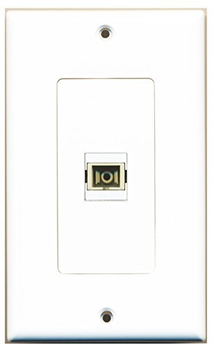 RiteAV - 1 SC multimodale porta cavo in fibra ottica Simplex femmina decorativa, staffa inclusa