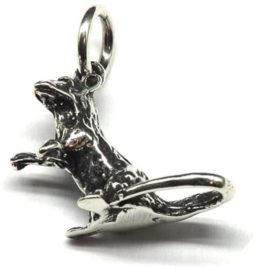 Drachensilber Ratte Anhänger Silber Schmuck 925er Silberschmuck chinesisches Horoskop Kettenanhänger
