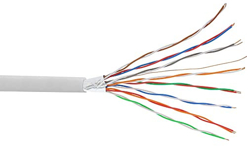 InLine 69978C Telefon-Kabel 16-adrig, 8x2x0,6mm, zum Verlegen, 25m Ring