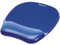 Fellowes Mauspad mit Handgelenkauflage Crystals - Mauspad mit Gelkissen - ergonomisches Mauspad - Gaming Mousepad - Handballenauflage - Farbe: blau