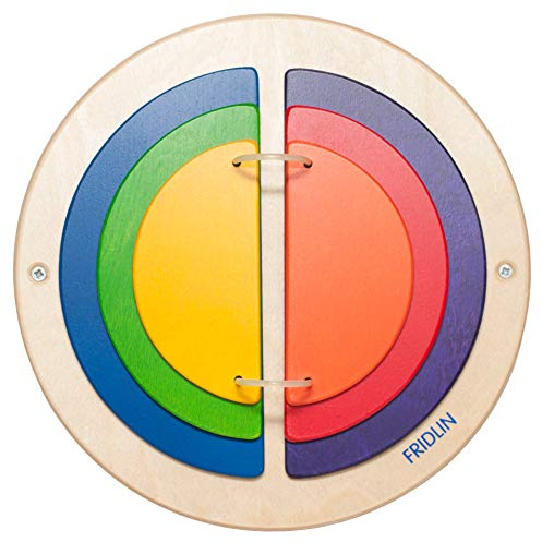 FRIDLIN® Wandbuchklappspiel für Kinder ab 6 Monaten, Holzspielzeug, Lernspielzeug, Montessori