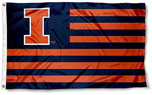 Illinois Fighting Illini Stars and Stripes Nation Flag