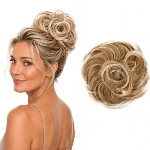 Prettyshop Haarteil für Braut, Volumen, leicht gewellt, Hochsteckfrisur, Mischung aus Erdbeer- blond G13B