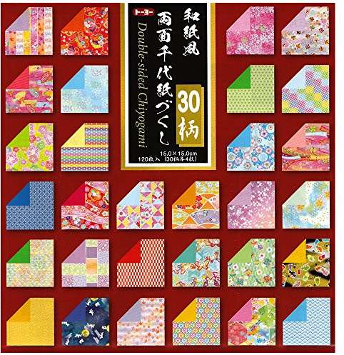 Toyo wendbar Origami washifu Chiyogami-, ryoumen Chiyogami-ZUKUSHI 15 cm x 15 cm (018060)