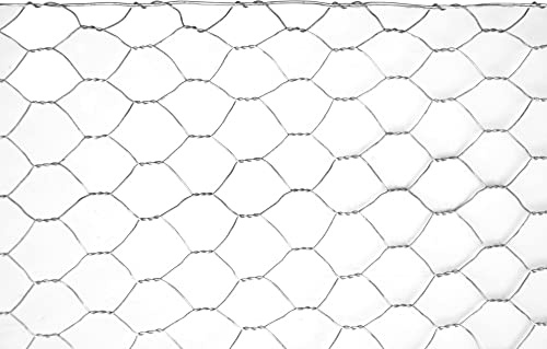 VERDELOOK Esazinc sechseckiges verzinktes Drahtgitter 0,5x10 m mit 50 mm Maschenweite, Drahtdurchmesser 0,9 mm