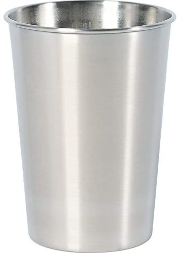 Tatonka Edelstahl-Becher Pint Mug (500 ml) - Einwandiger Trinkbecher ohne Henkel mit 0,5l Volumen und Volumenskalierung - Lebensmittelecht, unzerbrechlich, schadstofffrei - Ø 9 x 13 cm