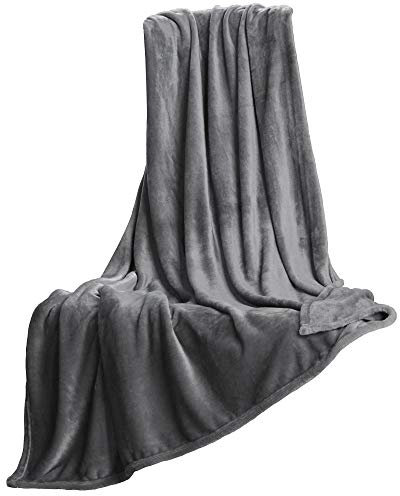 CelinaTex Kuscheldecke 150 x 200 cm grau Luxus Wohndecke Cashmere Touch Sofadecke superweich Mikrofaser Flanell Oeko-TEX Salsa